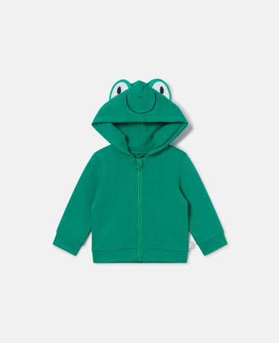 Felpa con Zip e Cappuccio con Grafica Rana, , Taglia: 24m - Stella McCartney - Modalova
