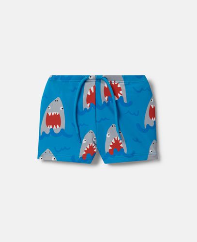 Shark Print Swimming Trunks, Woman, , Size: 12m - Stella McCartney - Modalova