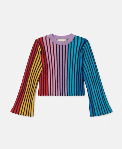 Top Svasato a Righe Arcobaleno, Donna, , Taglia: 6 - Stella McCartney - Modalova