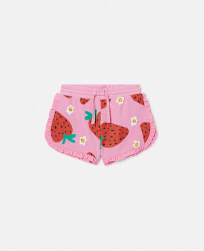 Strawberry Print Fringe Shorts, Donna, , Taglia: 10 - Stella McCartney - Modalova