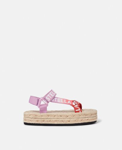 Sandali espadrillas con suola alta e logo a nastro, Donna, , Taglia: 31 - Stella McCartney - Modalova