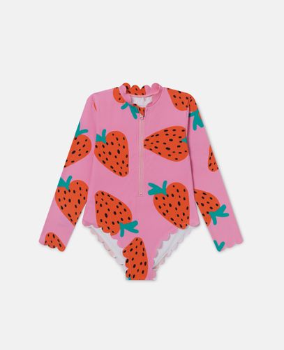 Strawberry Print Long Sleeve Swimsuit, , Size: 3 - Stella McCartney - Modalova