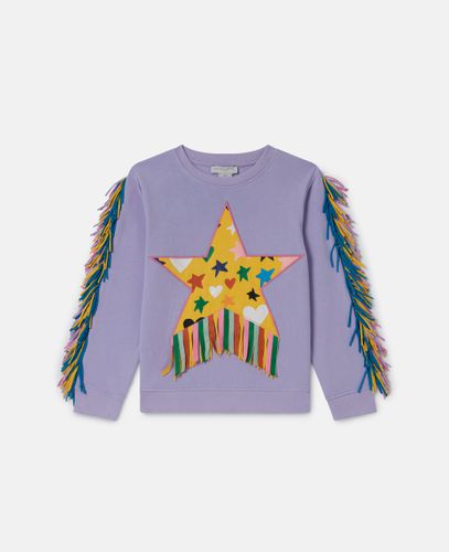 Star Graphic Fringed Sweatshirt, Donna, , Taglia: 14 - Stella McCartney - Modalova