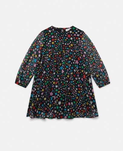 Plissiertes Kleid mit Sternenmuster, Frau, , Größe: 8 - Stella McCartney - Modalova