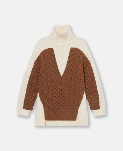 Maglia Dolcevita con Pannelli Ibridi, Donna, , Taglia: M - Stella McCartney - Modalova