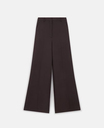 Pantaloni in Lana a Gamba Larga e a Vita Alta, Donna, , Taglia: 46 - Stella McCartney - Modalova