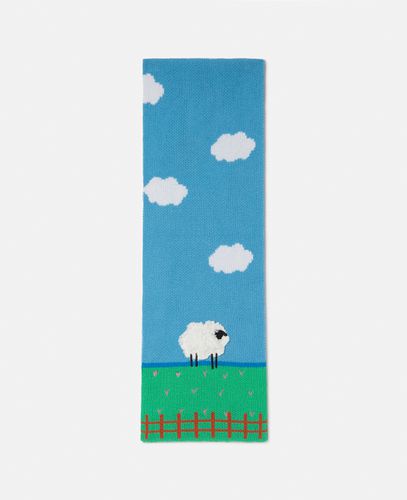 Sheep Embroidered Scarf, Donna, , Taglia: S - Stella McCartney - Modalova