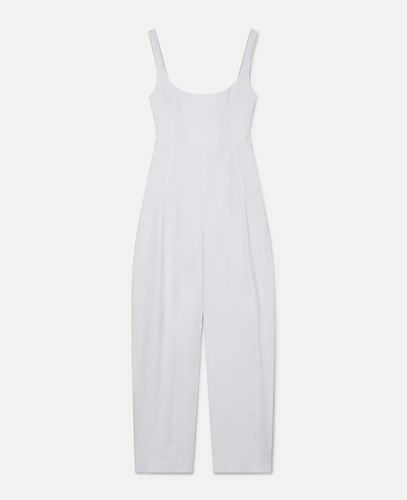 Linen-Cotton Corset Jumpsuit, Woman, , Size: 36 - Stella McCartney - Modalova