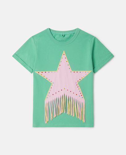 Fringed Star T-Shirt, Woman, , Size: 10 - Stella McCartney - Modalova
