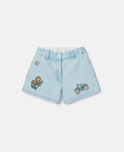 Woodland Friends Denim Shorts, Woman, , Size: 8 - Stella McCartney - Modalova