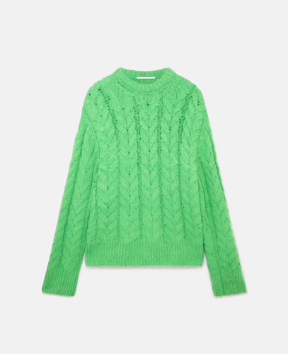 Cape-Pullover mit Zopfmuster, Frau, , Größe: XS - Stella McCartney - Modalova