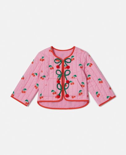 Cherry Print Quilted Jacket, , Size: 24m - Stella McCartney - Modalova