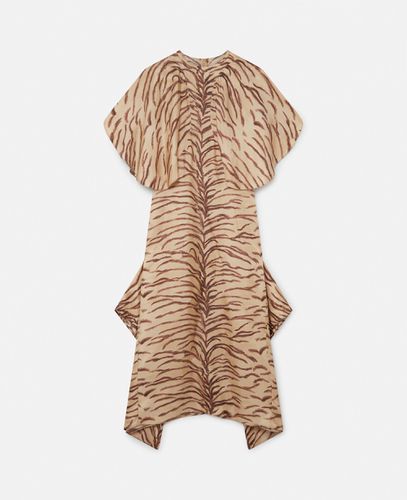 Tiger Print Puff Sleeve Maxi Dress, Woman, , Size: 38 - Stella McCartney - Modalova