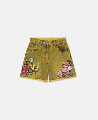 Sponge Bob Graphic Denim Shorts, , Size: 10 - Stella McCartney - Modalova