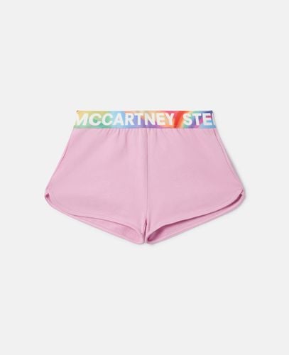 Logo Tape Shorts, Woman, , Size: 12 - Stella McCartney - Modalova
