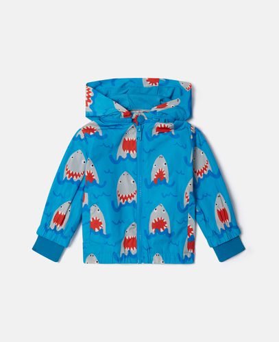 Shark Print Hooded Jacket, Woman, , Size: 24m - Stella McCartney - Modalova