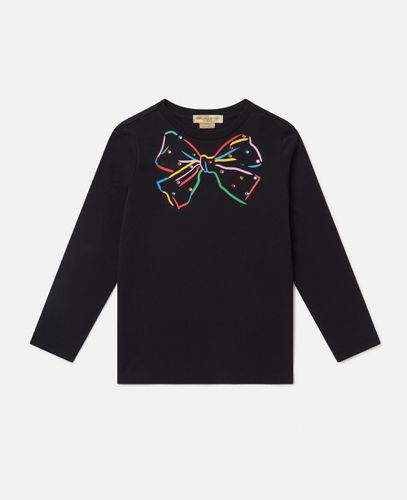 Maglietta a Maniche Lunghe con Grafica Nastro, Donna, , Taglia: 5 - Stella McCartney - Modalova