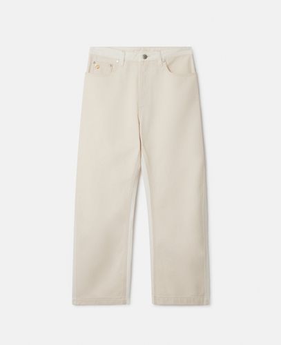 Jeans utility con gamba a banana, Donna, Écru, Taglia: 24 - Stella McCartney - Modalova