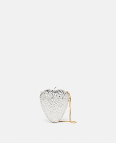 Clutch in ottone a forma di fragola cromata bicolore, Donna, / - Stella McCartney - Modalova