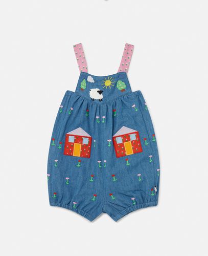 Farmyard Appliqué Dungarees, Woman, , Size: 18m - Stella McCartney - Modalova