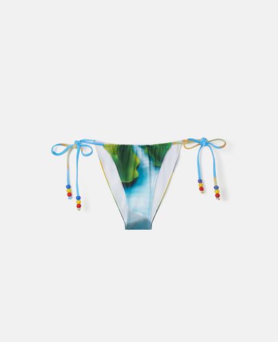 Slip bikini con stampa Smile e laccetti laterali, Donna, , Taglia: M - Stella McCartney - Modalova