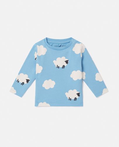 Sheep Pattern Long-Sleeve T-Shirt, Woman, , Size: 12m - Stella McCartney - Modalova