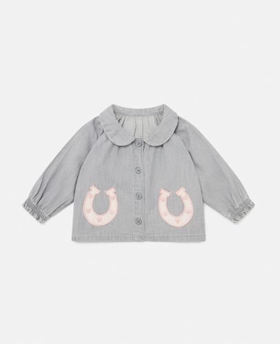 Bluse mit Hufeisen-Applikationen, Frau, , Größe: 24m - Stella McCartney - Modalova