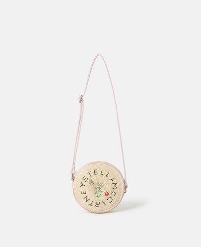 Flower Embroidered Straw Crossbody Bag, Woman - Stella McCartney - Modalova