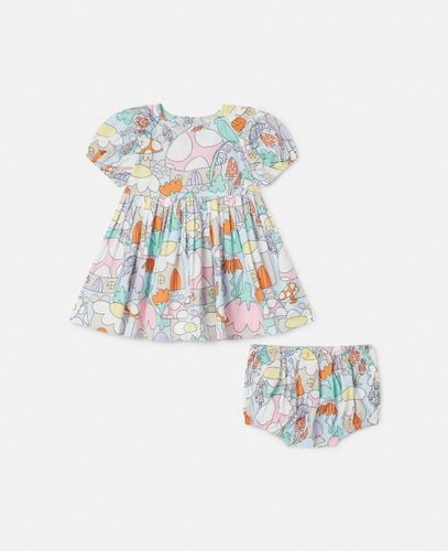 Woodland Print Short Sleeve Dress and Bloomers Set, Woman, , Size: 9m - Stella McCartney - Modalova