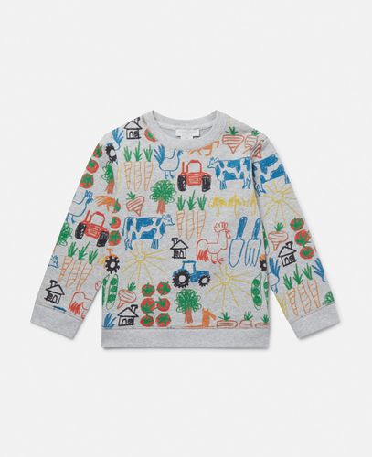 Sweatshirt mit Bauernhof-Print, Frau, , Größe: 5 - Stella McCartney - Modalova