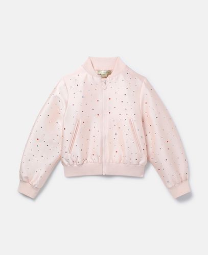 Bomber in raso ricco di gioielli, Donna, , Taglia: 10 - Stella McCartney - Modalova