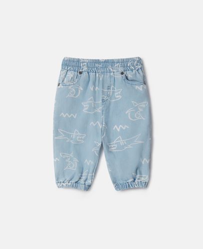 Shark Print Baby Jeans, Donna, , Taglia: 6m - Stella McCartney - Modalova