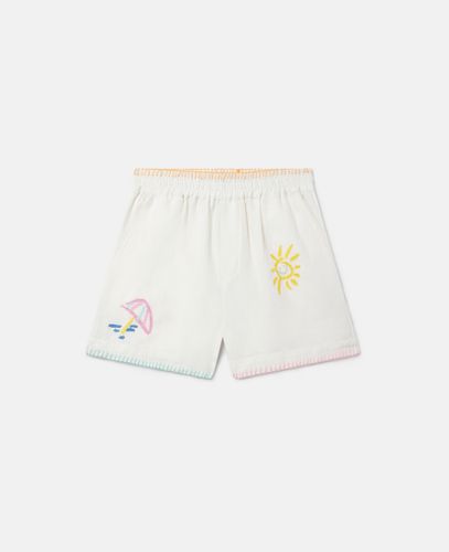 Summer Doodles Embroidery Shorts, Donna, , Taglia: 8 - Stella McCartney - Modalova