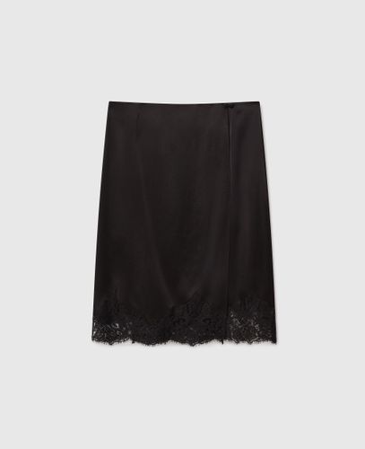 Lace Satin Midi Skirt, Woman, , Size: 40 - Stella McCartney - Modalova