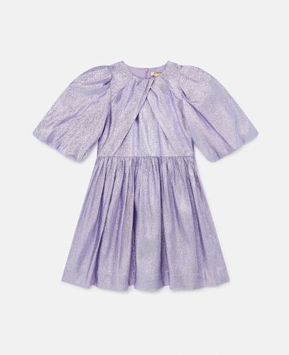 Plissiertes Metallic-Tuellkleid, Frau, , Größe: 6 - Stella McCartney - Modalova