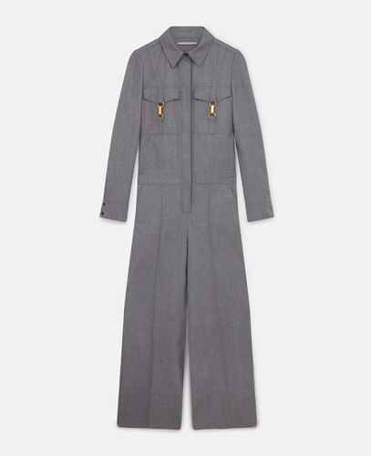 Clasp-Embellished Wool Jumpsuit, Woman, , Size: 40 - Stella McCartney - Modalova