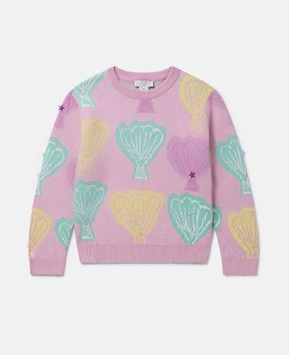 Maglione lavorato a maglia jacquard con conchiglie, Donna, , Taglia: 4 - Stella McCartney - Modalova