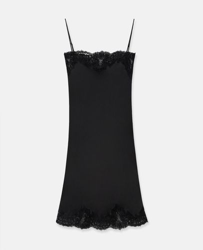 Abito Midi Senza Maniche in Pizzo e Satin, Donna, , Taglia: 34 - Stella McCartney - Modalova