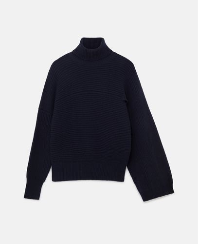 Cape-Pullover aus regeneriertem Kaschmir in Rippenstrick, Frau, , Größe: XS - Stella McCartney - Modalova