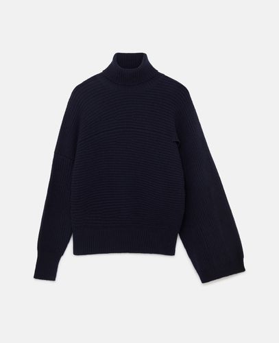 Maglione a mantella a coste in cashmere rigenerato, Donna, , Taglia: XXS - Stella McCartney - Modalova