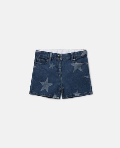 Shorts in denim con stampa di stelle, Donna, , Taglia: 3 - Stella McCartney - Modalova