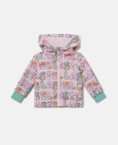 Stella Woodland Lettering Hooded Raincoat, Woman, , Size: 12m - Stella McCartney - Modalova