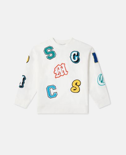 Brand Initials Embroidered Sweatshirt, , Size: 8 - Stella McCartney - Modalova