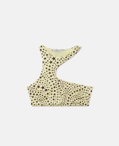 Top bikini all'americana con cut-out e stelle stampate, Donna, /, Taglia: L - Stella McCartney - Modalova