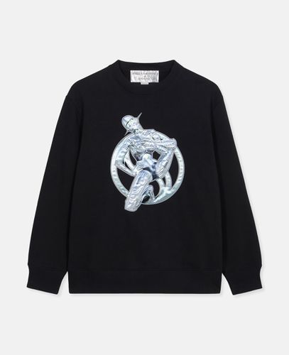 Pullover in maglia di cotone biologico con stampa Sexy Robot, Donna, , Taglia: XXS - Stella McCartney - Modalova