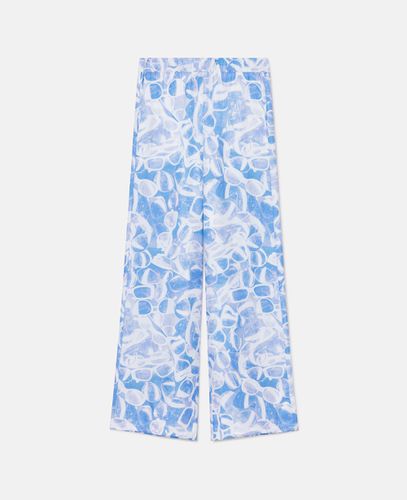 Hose mit geradem Bein und Sonnenbrillen Print, Frau, , Größe: 42 - Stella McCartney - Modalova