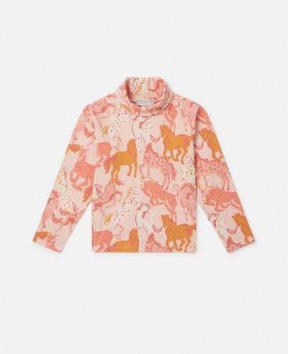 Rollkragenpullover mit Pferde-Print, Frau, , Größe: 10 - Stella McCartney - Modalova