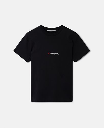 Stella Iconics T-Shirt mit Love"-Logo, Frau, , Größe: L - Stella McCartney - Modalova