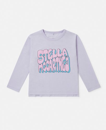 Maglietta a Maniche Lunghe con Grafica Stella, Donna, , Taglia: 3 - Stella McCartney - Modalova