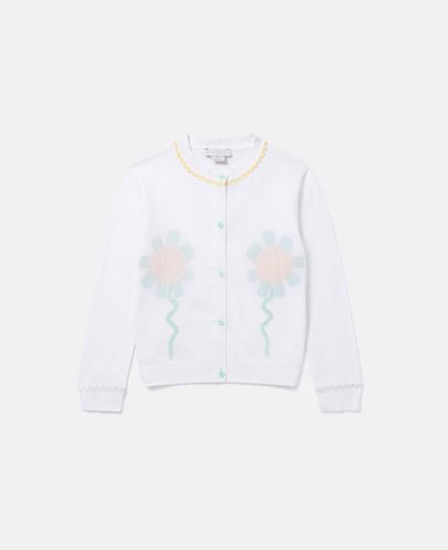 Graphic Flower Cardigan, Woman, , Size: 18m - Stella McCartney - Modalova